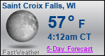 Weather Forecast for Saint Croix Falls, WI