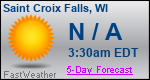Weather Forecast for Saint Croix Falls, WI