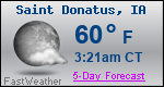 Weather Forecast for Saint Donatus, IA