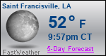 Weather Forecast for Saint Francisville, LA