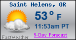 Weather Forecast for Saint Helens, OR