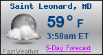 Weather Forecast for Saint Leonard, MD