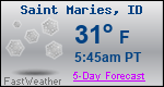 Weather Forecast for Saint Maries, ID