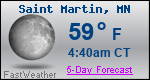 Weather Forecast for Saint Martin, MN