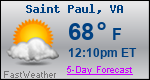 Weather Forecast for Saint Paul, VA