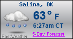Weather Forecast for Salina, OK