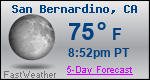 Weather Forecast for San Bernardino, CA