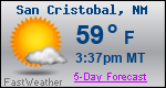 Weather Forecast for San Cristobal, NM