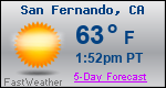 Weather Forecast for San Fernando, CA