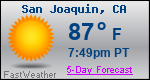 Weather Forecast for San Joaquin, CA