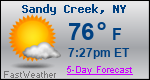 Weather Forecast for Sandy Creek, NY