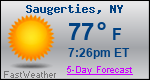 Weather Forecast for Saugerties, NY