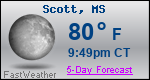 Weather Forecast for Scott, MS