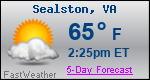 Weather Forecast for Sealston, VA