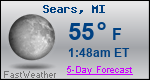 Weather Forecast for Sears, MI