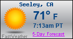 Weather Forecast for Seeley, CA