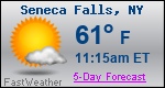 Weather Forecast for Seneca Falls, NY