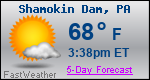 Weather Forecast for Shamokin Dam, PA