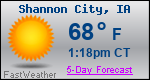 Weather Forecast for Shannon City, IA
