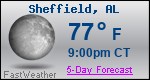 Weather Forecast for Sheffield, AL