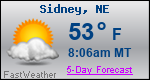 Weather Forecast for Sidney, NE