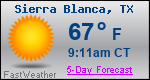 Weather Forecast for Sierra Blanca, TX