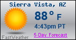 Weather Forecast for Sierra Vista, AZ