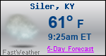 Weather Forecast for Siler, KY