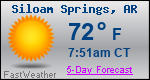 Weather Forecast for Siloam Springs, AR