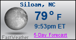 Weather Forecast for Siloam, NC