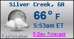 Weather Forecast for Silver Creek, GA
