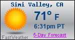 Weather Forecast for Simi Valley, CA