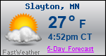 Weather Forecast for Slayton, MN