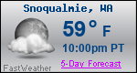Weather Forecast for Snoqualmie, WA