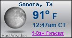 Weather Forecast for Sonora, TX