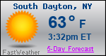 Weather Forecast for South Dayton, NY