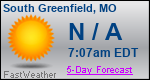 Weather Forecast for South Greenfield, MO