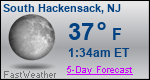Weather Forecast for South Hackensack, NJ
