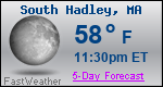 Weather Forecast for South Hadley, MA