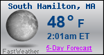 Weather Forecast for South Hamilton, MA