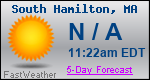 Weather Forecast for South Hamilton, MA