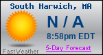Weather Forecast for South Harwich, MA