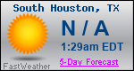 Weather Forecast for South Houston, TX