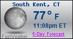 Weather Forecast for South Kent, CT