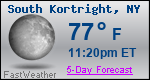 Weather Forecast for South Kortright, NY