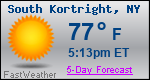 Weather Forecast for South Kortright, NY