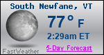 Weather Forecast for South Newfane, VT