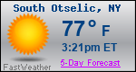 Weather Forecast for South Otselic, NY