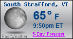 Weather Forecast for South Strafford, VT