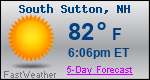 Weather Forecast for South Sutton, NH